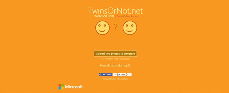 TwinsOrNot.net - определите сходство по фото онлайн с Microsoft