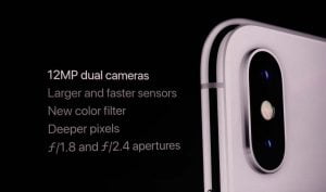 Apple iPnone X: сдвоенная основная камера на 12-Мп