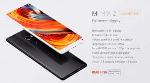 Безрамочный смартфон Xiaomi Mi MIX 2: цена от $506