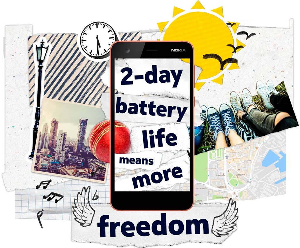 Батарея Nokia 2 держит 2 дня без подзарядки